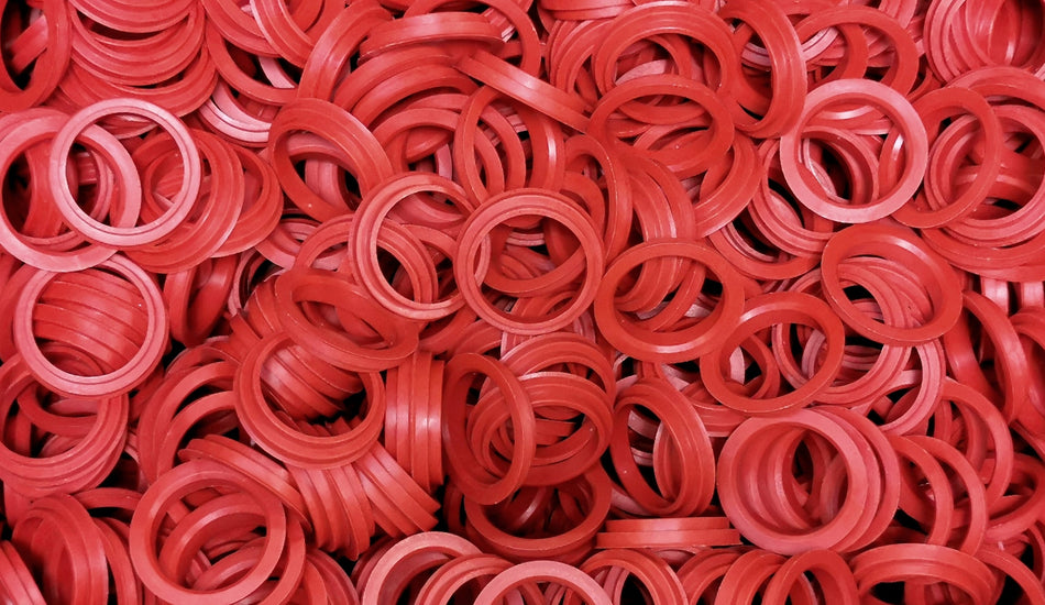Ansammlung von Zentrierringen