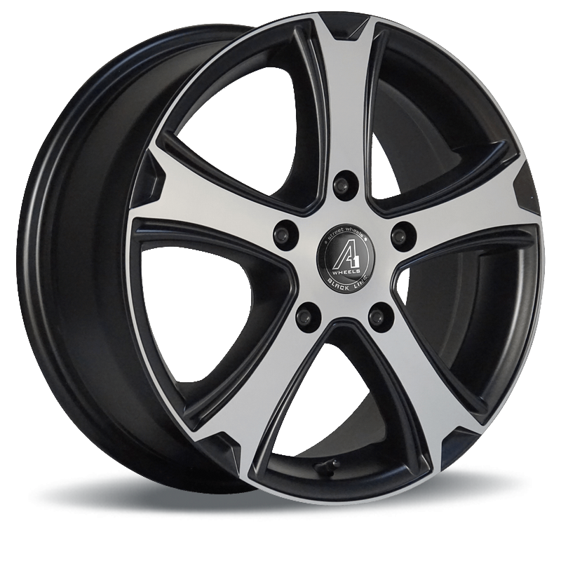 A1 Wheels Riva - matt black, face matt polished