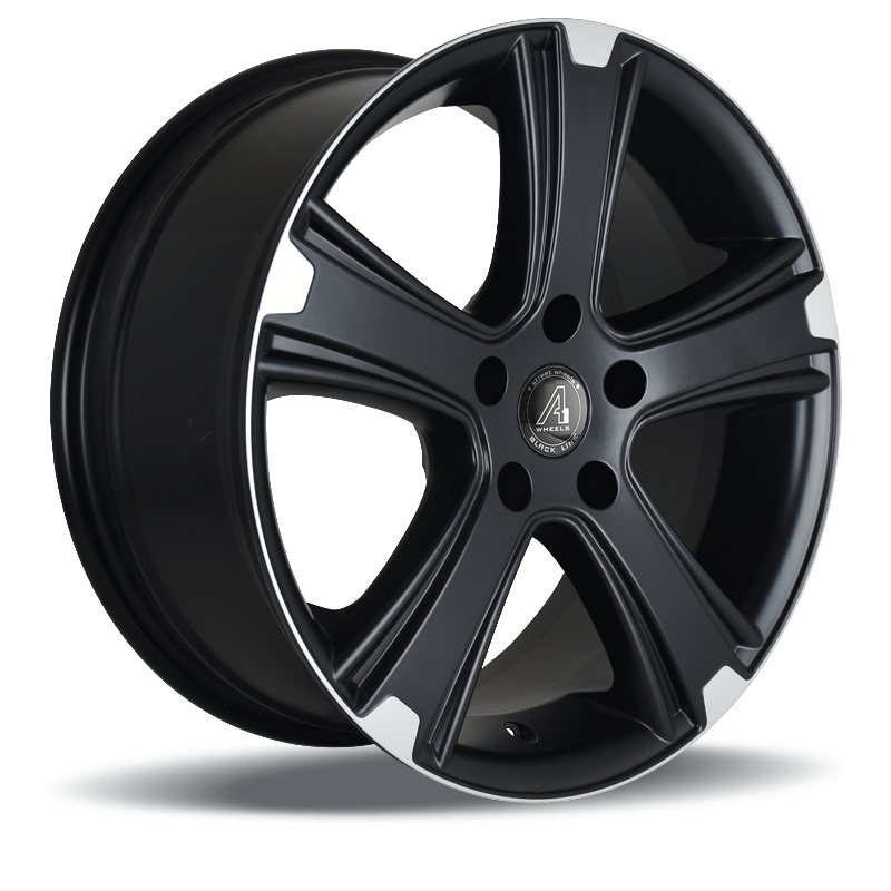 A1 Wheels Riva - matt black, lip matt polished