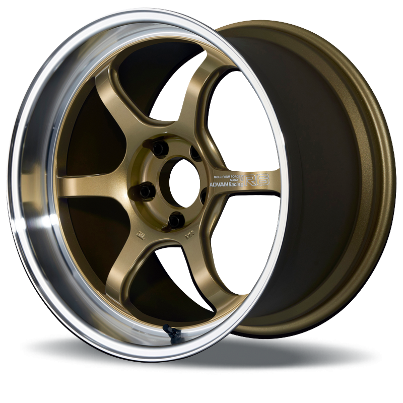 Felgen ADVAN Racing R6 gold poliert