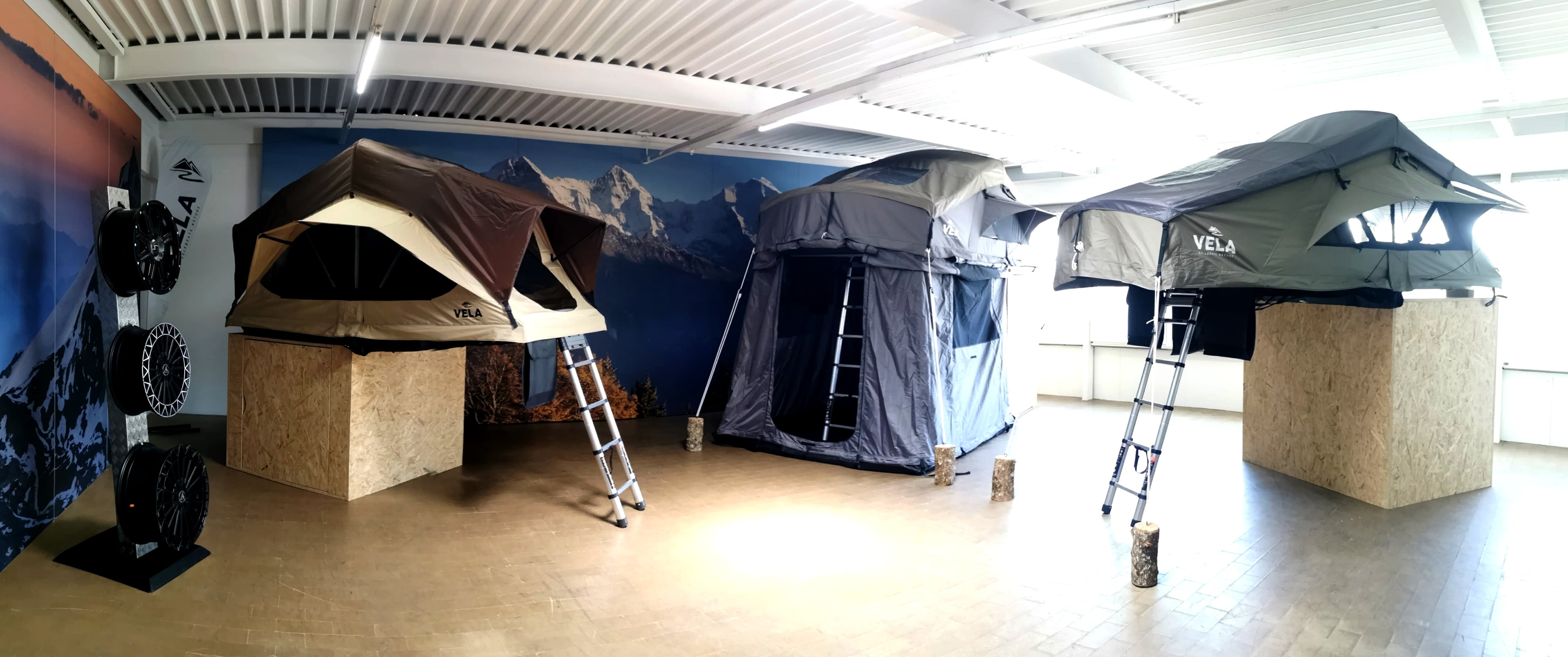 Dachzelt Ausstellung bei Lester.ch