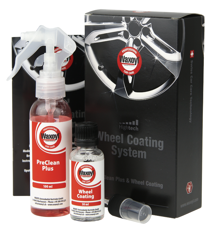 Ein professionelles Beschichtungsmittel zur Versiegelung von Felgen.